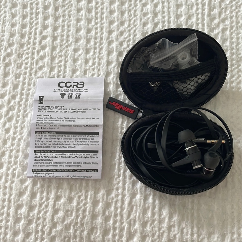 NWOT! Sentey - Cor3 Three Sound Earphones